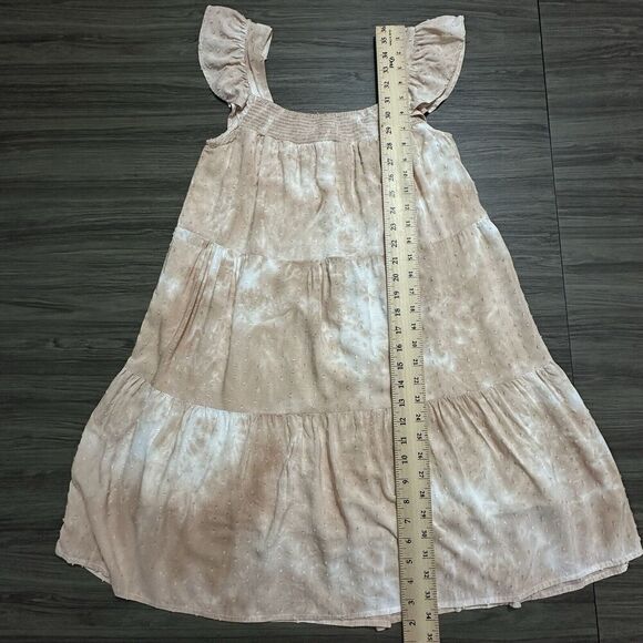 By the River Anthropologie Womens Dress S Peach Blush Tie Dye Swiss Dot Boho - Picture 12 of 16